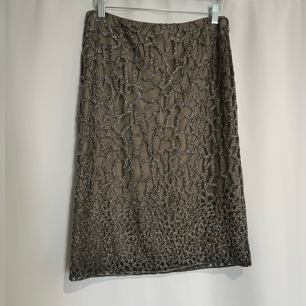 Randolph Duke Size 10 Heavily Beaded Pencil Skirt - Worn Once